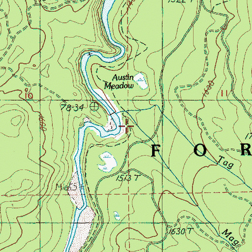 Topographic Map of Mag Creek, OR