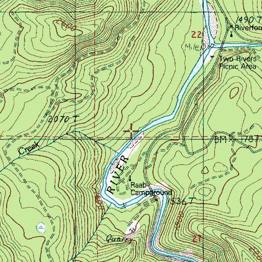 Topographic Map of Jack Davis Creek, OR