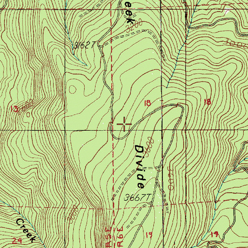 Topographic Map of Mongrel Ridge, OR