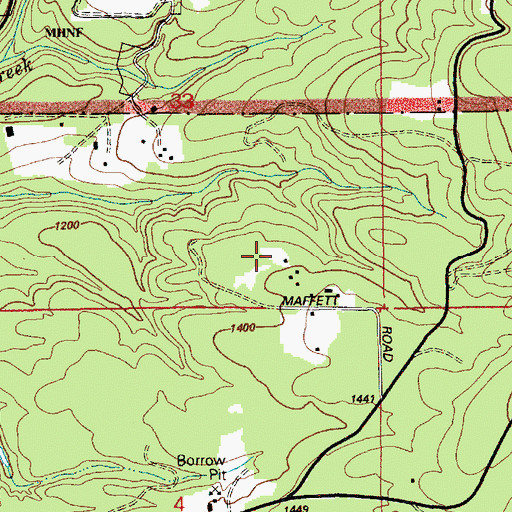 Topographic Map of Henderson Creek, OR