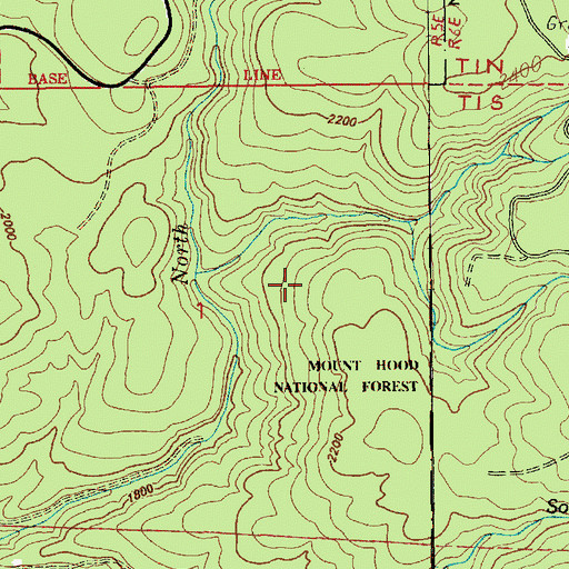 Topographic Map of Donahue (historical), OR