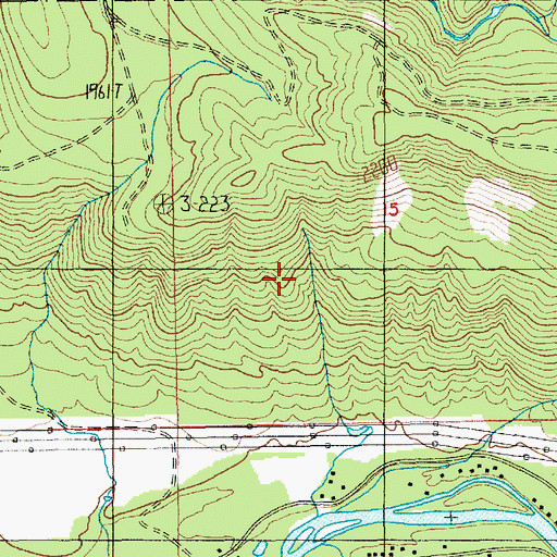 Topographic Map of Firwood Creek, OR