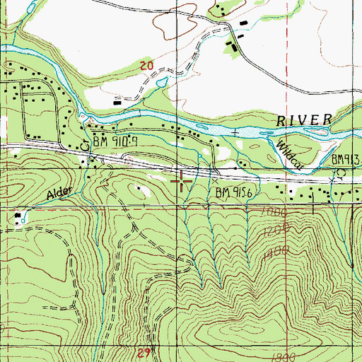 Topographic Map of Spring Creek, OR