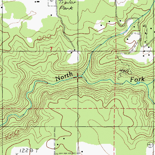 Topographic Map of Kasch Creek, OR