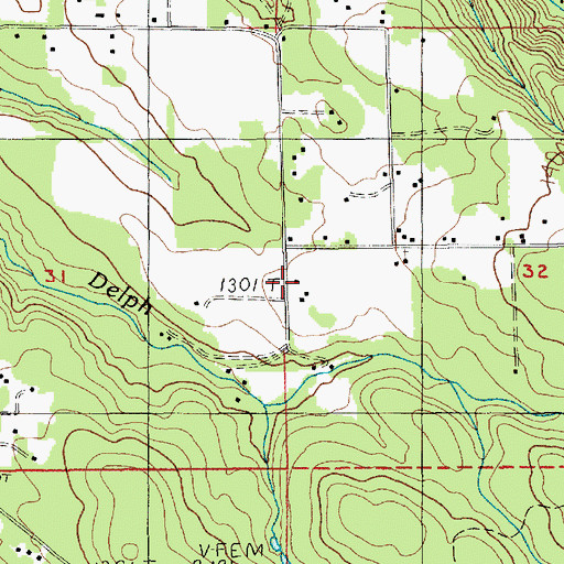 Topographic Map of Porter (historical), OR