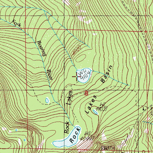 Topographic Map of Lower Rock Lake, OR