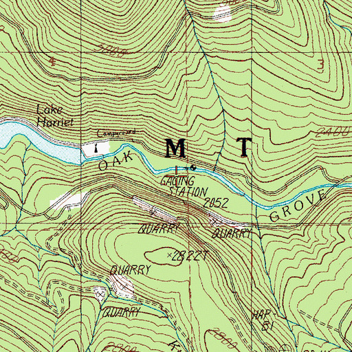 Topographic Map of Spring Creek, OR