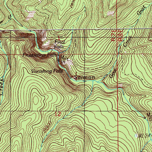 Topographic Map of Swift Creek, OR
