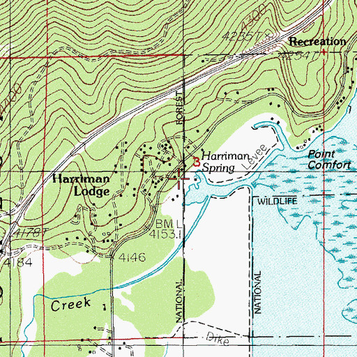 Topographic Map of Harriman Spring, OR