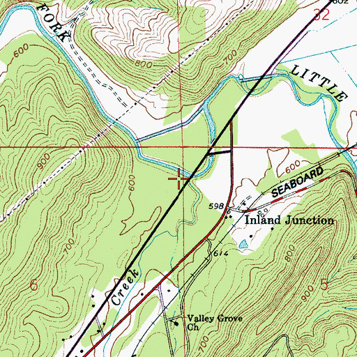 Topographic Map of Campbell Creek, AL