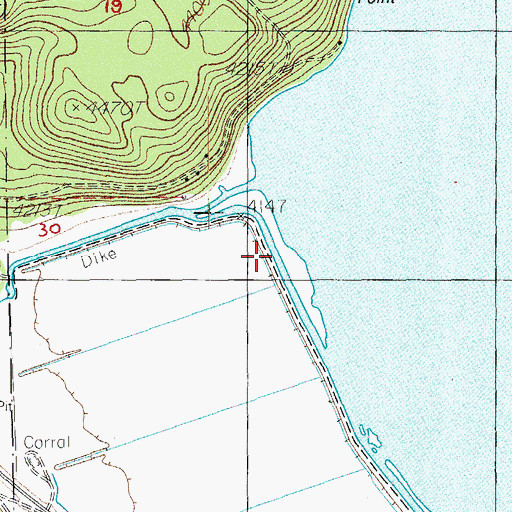 Topographic Map of Wampler Marsh, OR