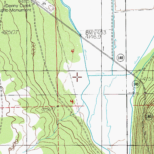 Topographic Map of Doaks Marsh, OR