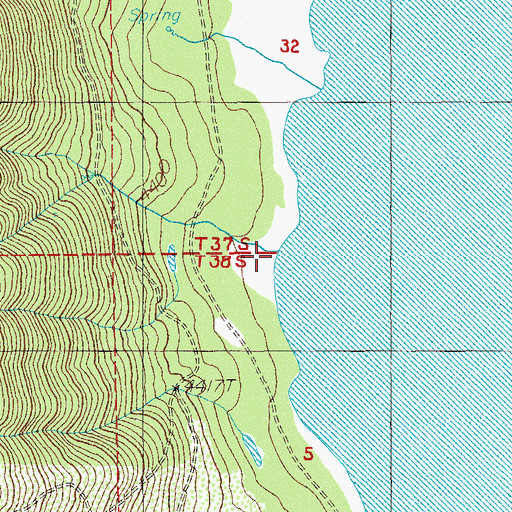 Topographic Map of South Creek, OR