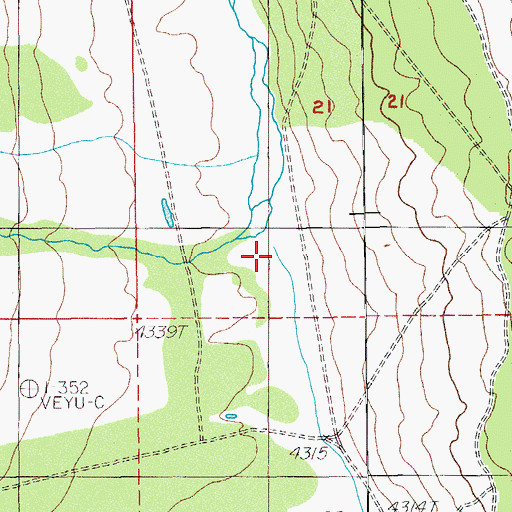 Topographic Map of Camp Creek, OR