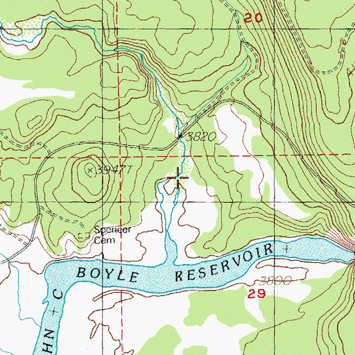 Topographic Map of Camp Day (historical), OR