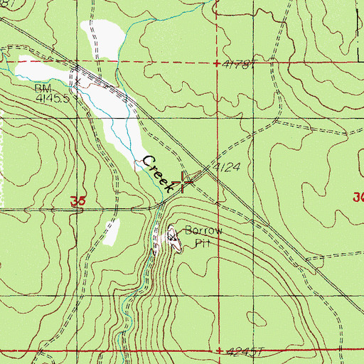 Topographic Map of Clover Station (historical), OR