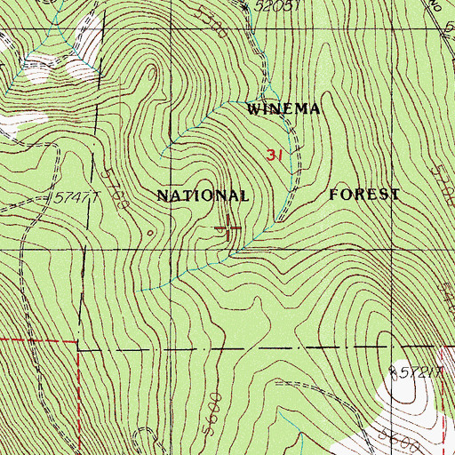 Topographic Map of Maggard (historical), OR