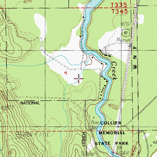 Topographic Map of Idlerest (historical), OR