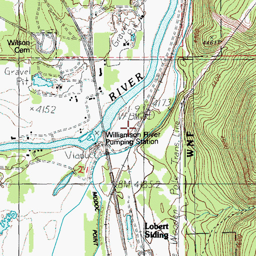 Topographic Map of Lobert (historical), OR