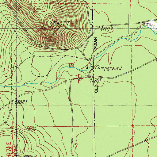 Topographic Map of Scott Creek Recreation Site, OR