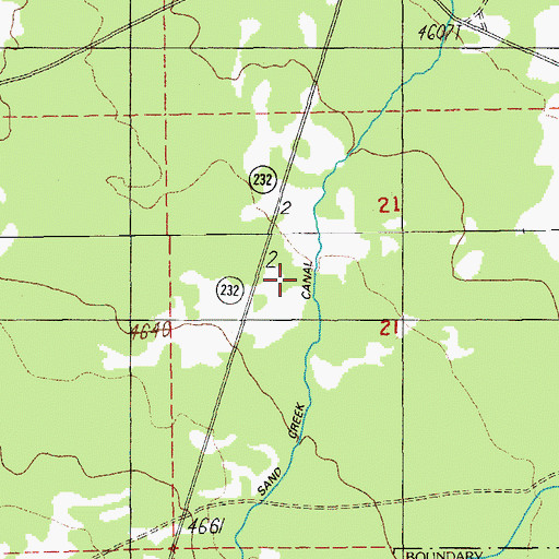 Topographic Map of Sand Creek Canal, OR