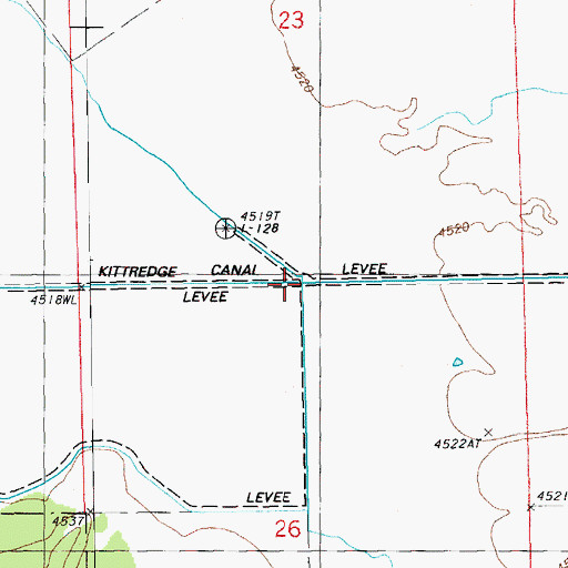 Topographic Map of Kittredge Canal, OR