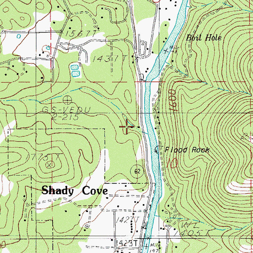 Topographic Map of Cusick Creek, OR