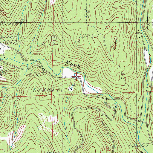 Topographic Map of Kendale Creek, OR