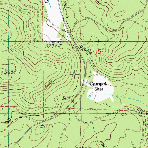 Topographic Map of Parker (historical), OR