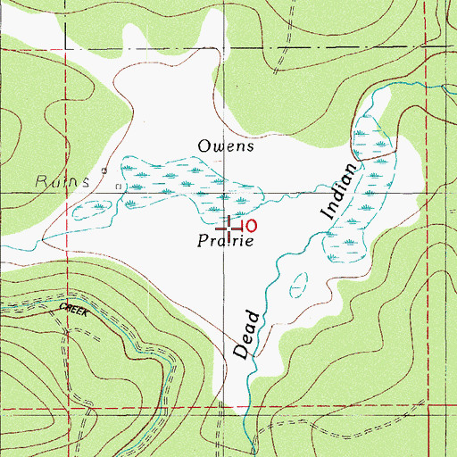 Topographic Map of Railroad Prairie, OR