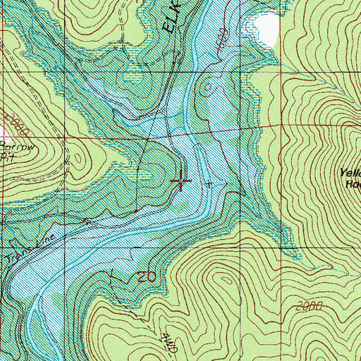 Topographic Map of Yellow Rock Canyon, OR