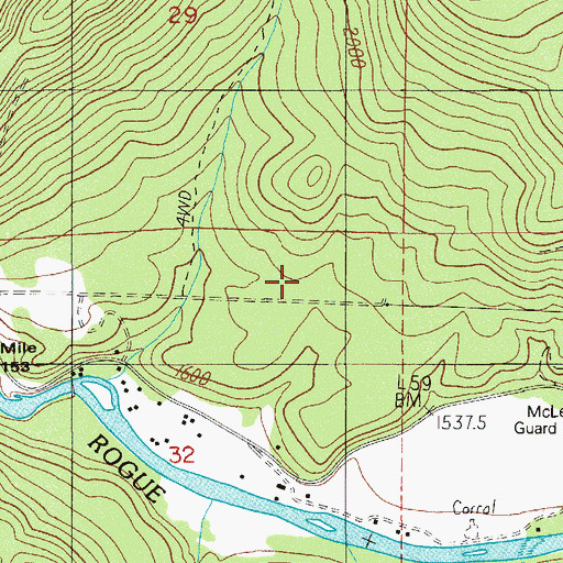 Topographic Map of Berrian Spring, OR
