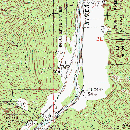 Topographic Map of Cornstock Ditch, OR