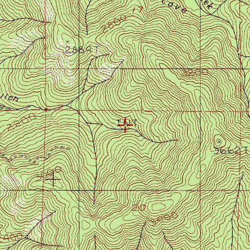 Topographic Map of Dry Gulch, OR