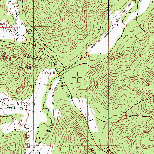 Topographic Map of Darnielle Gulch, OR