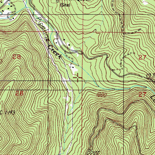 Topographic Map of Dunlap Creek, OR