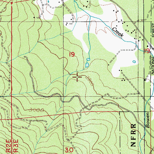 Topographic Map of Richard Creek, OR