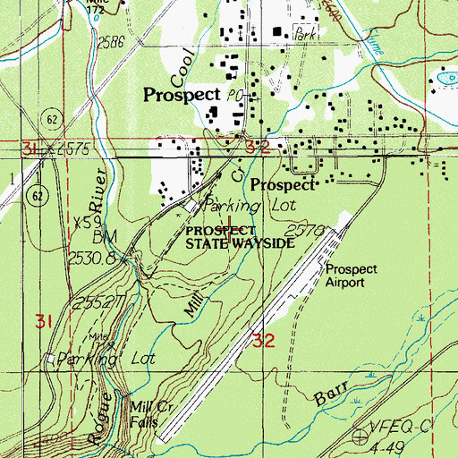 Topographic Map of Cod Creek, OR