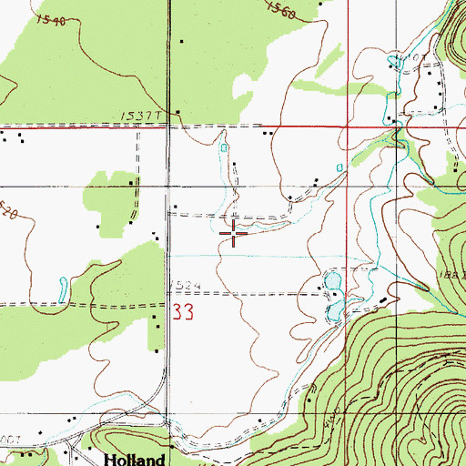 Topographic Map of Mulvaney Gulch, OR