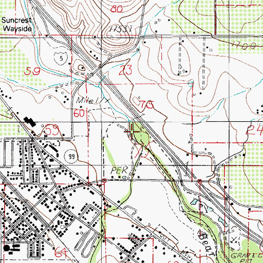 Topographic Map of Jeffery Creek, OR