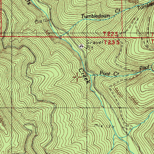 Topographic Map of Pool Creek, OR
