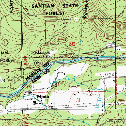 Topographic Map of Trout Creek, OR