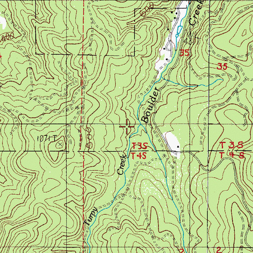 Topographic Map of Turpy Creek, OR