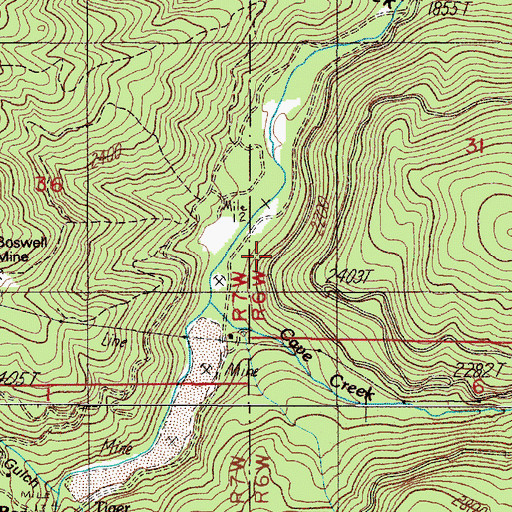 Topographic Map of Oregon Bar, OR