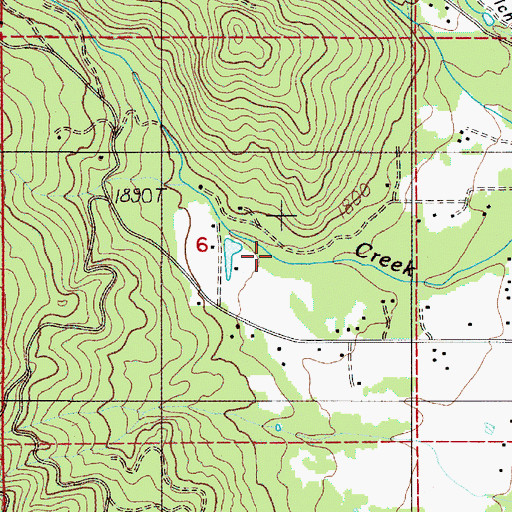 Topographic Map of Wildcat Creek, OR