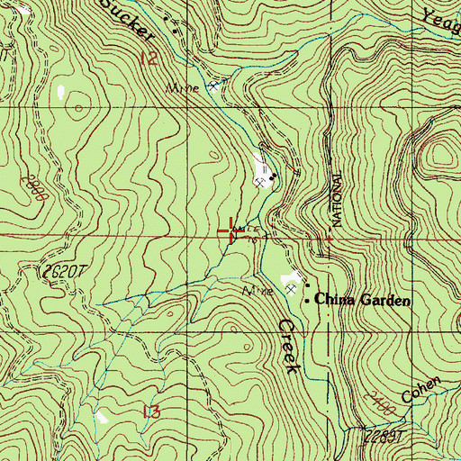 Topographic Map of Carr Gulch, OR