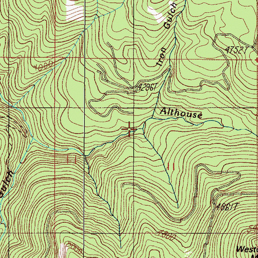 Topographic Map of Julian Gulch, OR