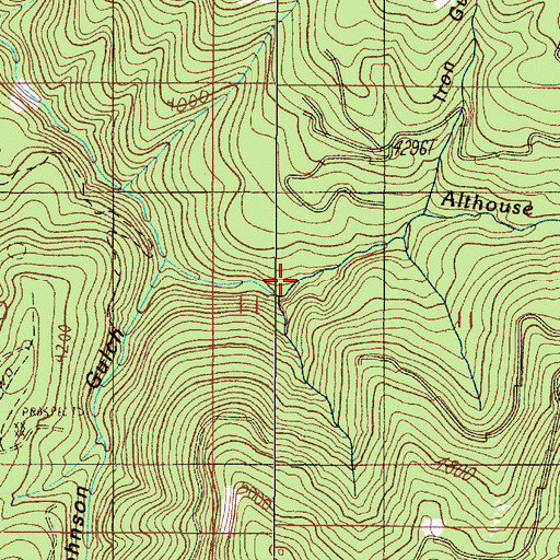 Topographic Map of Goldsby Gulch, OR