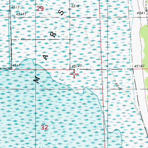 Topographic Map of Klamath Marsh National Wildlife Refuge, OR