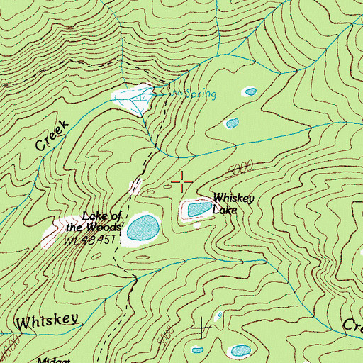 Topographic Map of Mount Jefferson Wilderness, OR